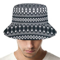 Black And White Tribal Geometric Print Bucket Hat