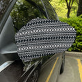 Black And White Tribal Geometric Print Car Side Mirror Covers