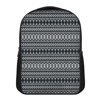 Black And White Tribal Geometric Print Casual Backpack