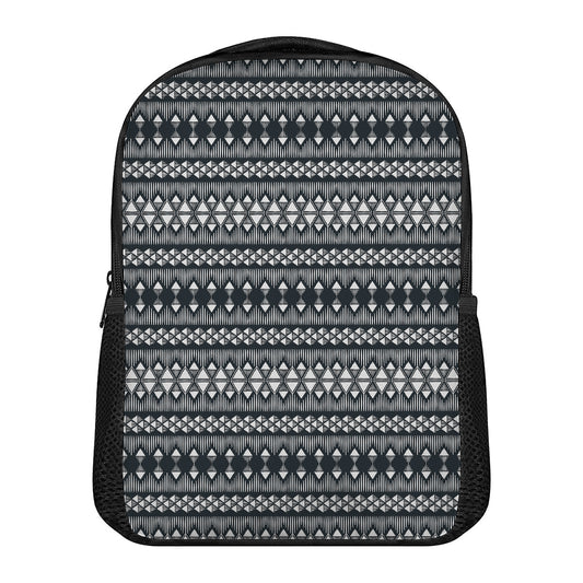 Black And White Tribal Geometric Print Casual Backpack