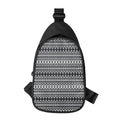Black And White Tribal Geometric Print Sling Bag