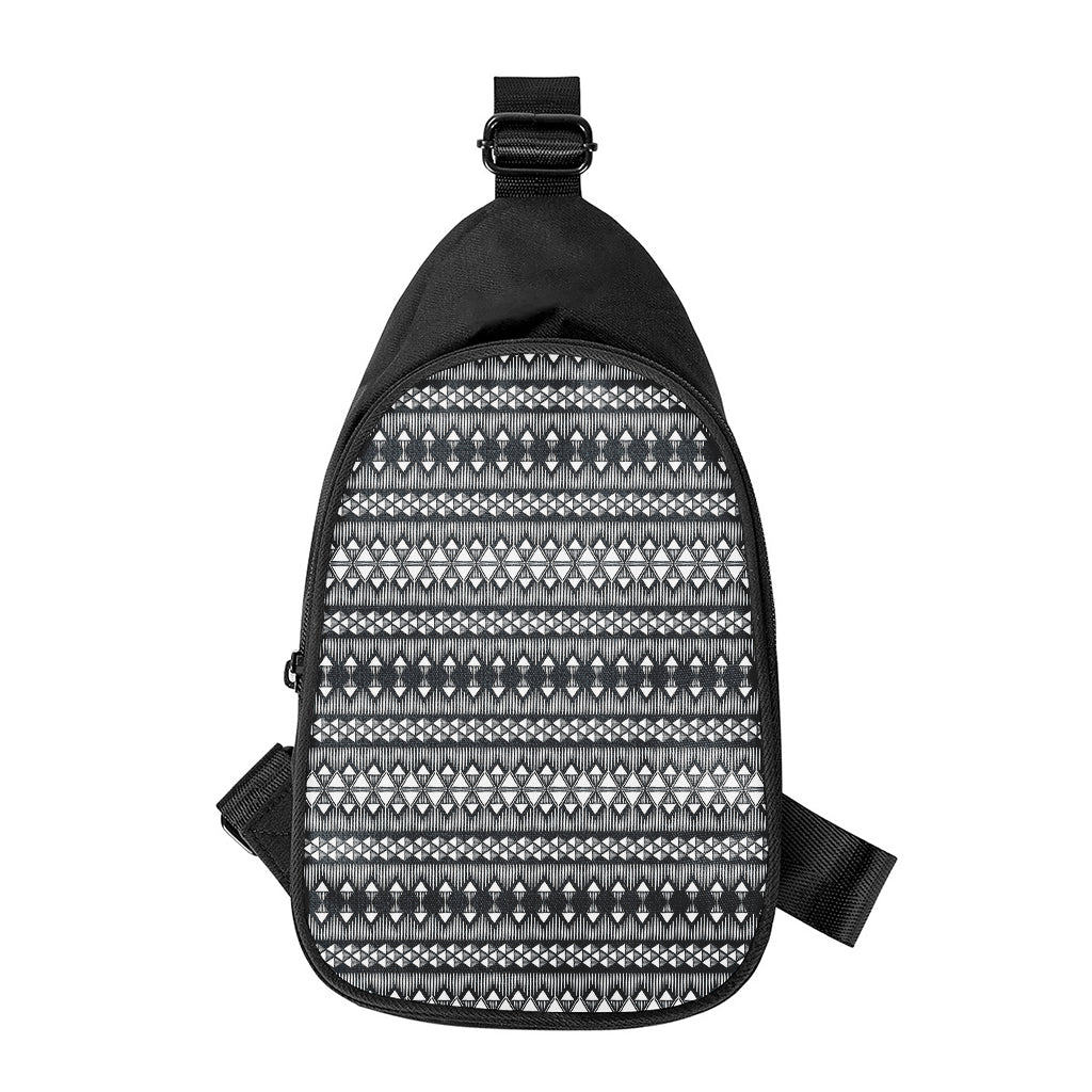 Black And White Tribal Geometric Print Chest Bag