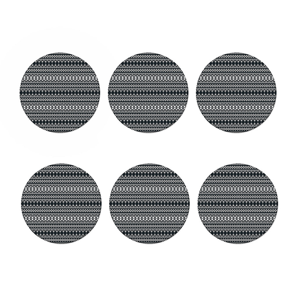 Black And White Tribal Geometric Print Coaster Set