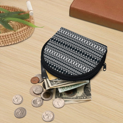 Black And White Tribal Geometric Print Coin Purse
