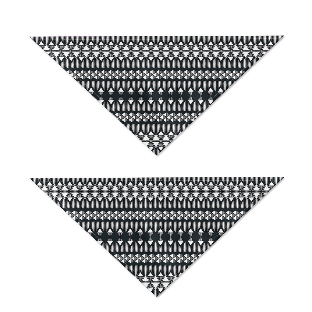 Black And White Tribal Geometric Print Dog Bandana