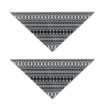 Black And White Tribal Geometric Print Dog Bandana