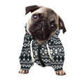 Black And White Tribal Geometric Print Dog Zip Up Hoodie