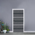 Black And White Tribal Geometric Print Door Sticker
