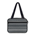 Black And White Tribal Geometric Print Double Strap Bible Bag