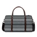 Black And White Tribal Geometric Print Duffel Bag