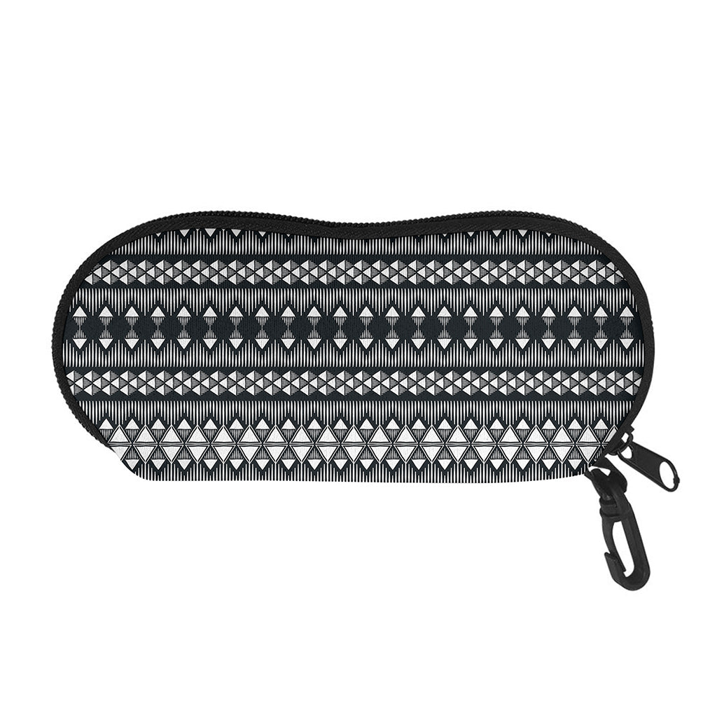 Black And White Tribal Geometric Print Glasses Case