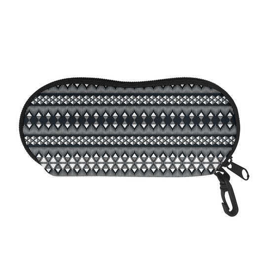 Black And White Tribal Geometric Print Glasses Case