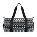 Black And White Tribal Geometric Print Gym Bag