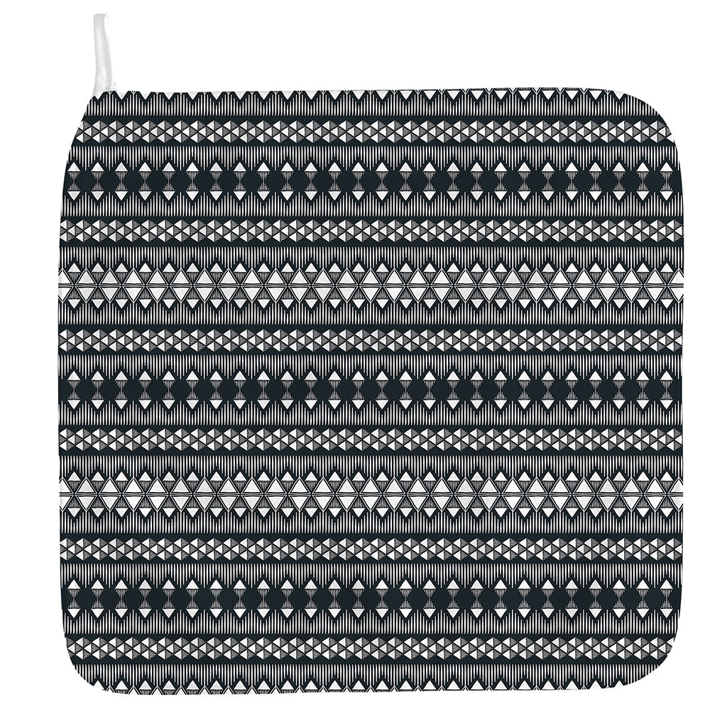 Black And White Tribal Geometric Print Hand Towel