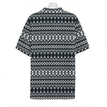 Black And White Tribal Geometric Print Hawaiian Shirt