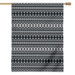 Black And White Tribal Geometric Print House Flag