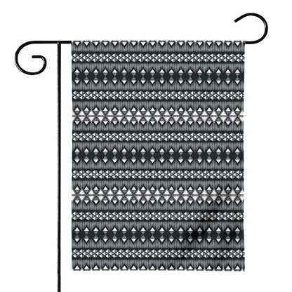 Black And White Tribal Geometric Print House Flag