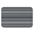 Black And White Tribal Geometric Print Indoor Door Mat