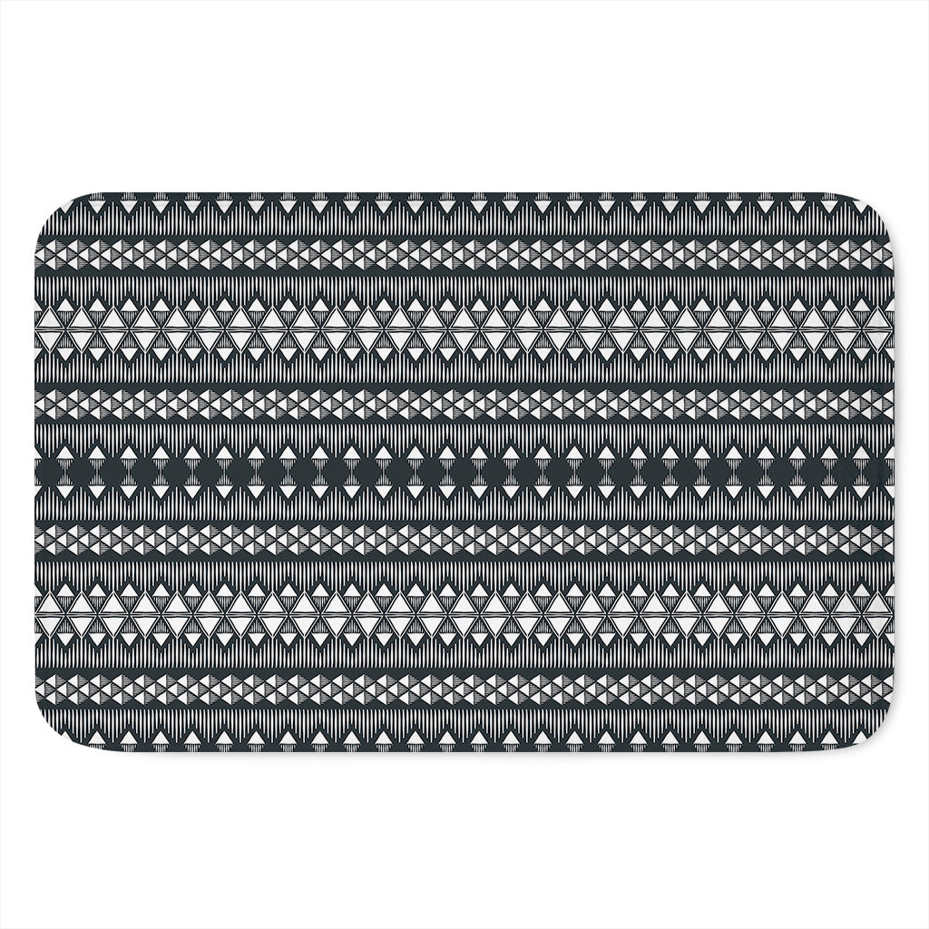 Black And White Tribal Geometric Print Indoor Door Mat