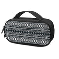 Black And White Tribal Geometric Print Portable Cooler Travel Case