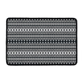 Black And White Tribal Geometric Print Kitchen Mat