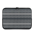 Black And White Tribal Geometric Print Laptop Sleeve