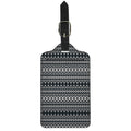Black And White Tribal Geometric Print Luggage Tag