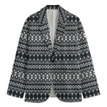 Black And White Tribal Geometric Print Men's Blazer
