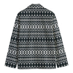 Black And White Tribal Geometric Print Men's Blazer