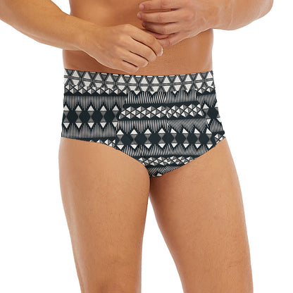 Black And White Tribal Geometric Print Men's Briefs