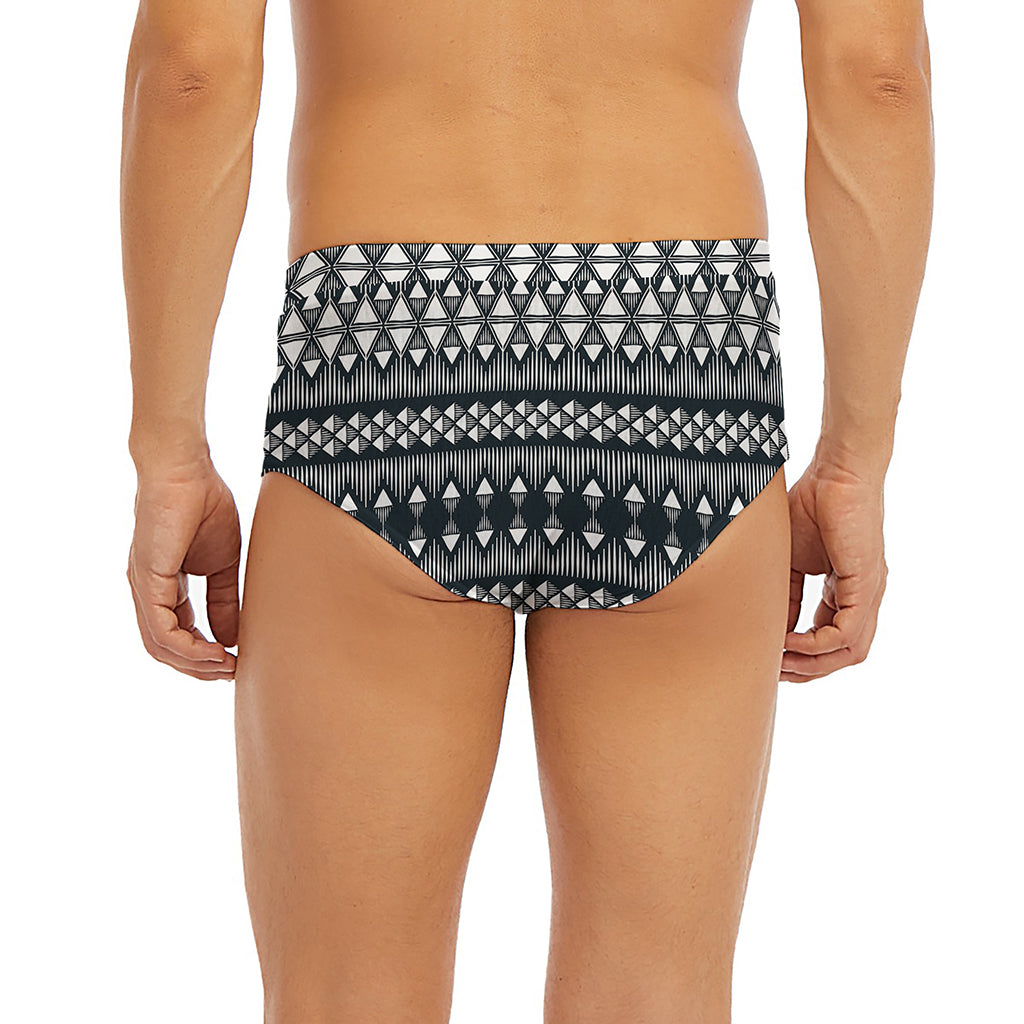 Black And White Tribal Geometric Print Men's Briefs