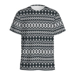 Black And White Tribal Geometric Print Men's Sports T-Shirt