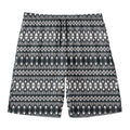 Black And White Tribal Geometric Print Men's Swim Trunks