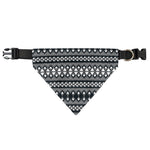 Black And White Tribal Geometric Print Over The Collar Dog Bandana