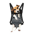 Black And White Tribal Geometric Print Pet Carrier Backpack