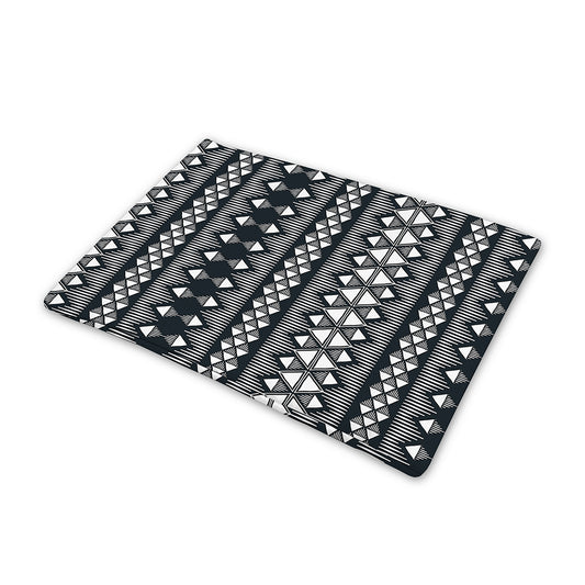 Black And White Tribal Geometric Print Pet Cooling Mat Cover