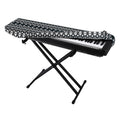 Black And White Tribal Geometric Print Piano Keyboard Cover