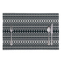 Black And White Tribal Geometric Print Placemat