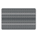 Black And White Tribal Geometric Print Polyester Doormat