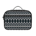 Black And White Tribal Geometric Print Portable Lunch Bag