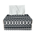 Black And White Tribal Geometric Print Rectangle Tissue Box Cover