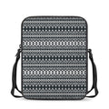 Black And White Tribal Geometric Print Rectangular Crossbody Bag