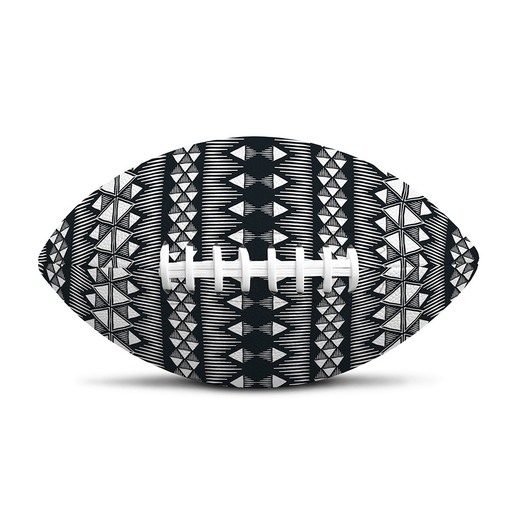 Black And White Tribal Geometric Print Rugby Ball