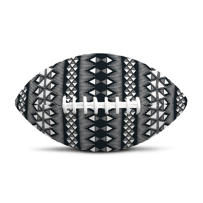 Black And White Tribal Geometric Print Rugby Ball