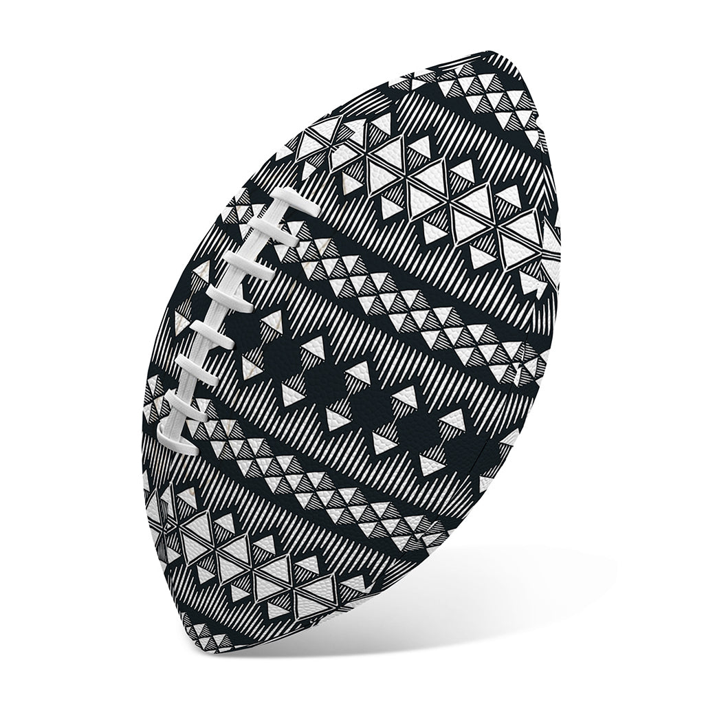 Black And White Tribal Geometric Print Rugby Ball