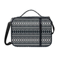 Black And White Tribal Geometric Print Shoulder Strap Bible Bag