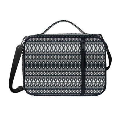 Black And White Tribal Geometric Print Shoulder Strap Bible Bag