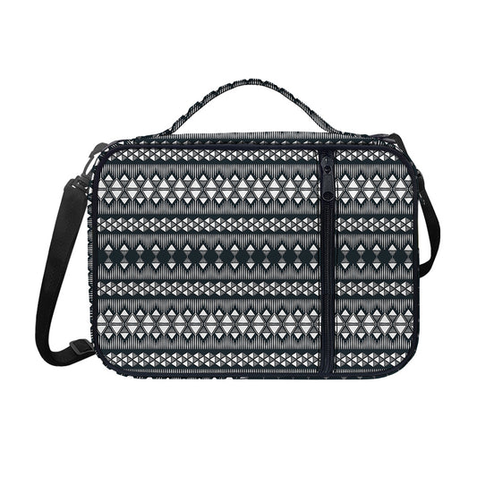 Black And White Tribal Geometric Print Shoulder Strap Bible Bag