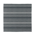 Black And White Tribal Geometric Print Silk Bandana