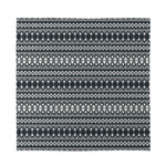 Black And White Tribal Geometric Print Silk Bandana